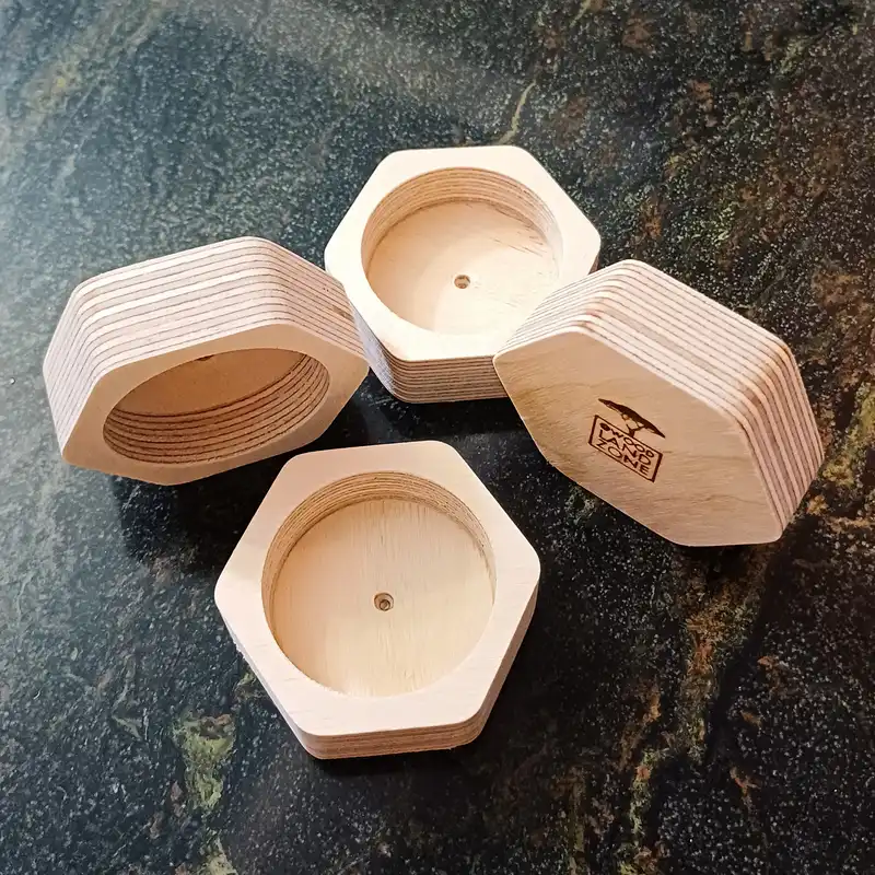 جاشمعی چوبی وودلندزون مدل زبرا بسته 4 عددی