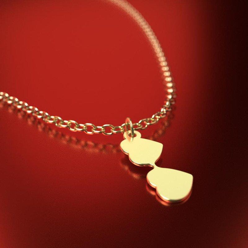 آویز ساعت طلا 18 عیار زنانه مدوپد مدل عینک کد CA17316