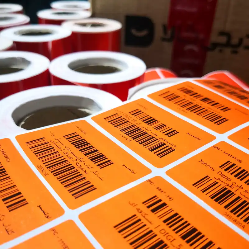 برچسب نارنجی پرینتر لیبل زن مدل 2535 Label_land