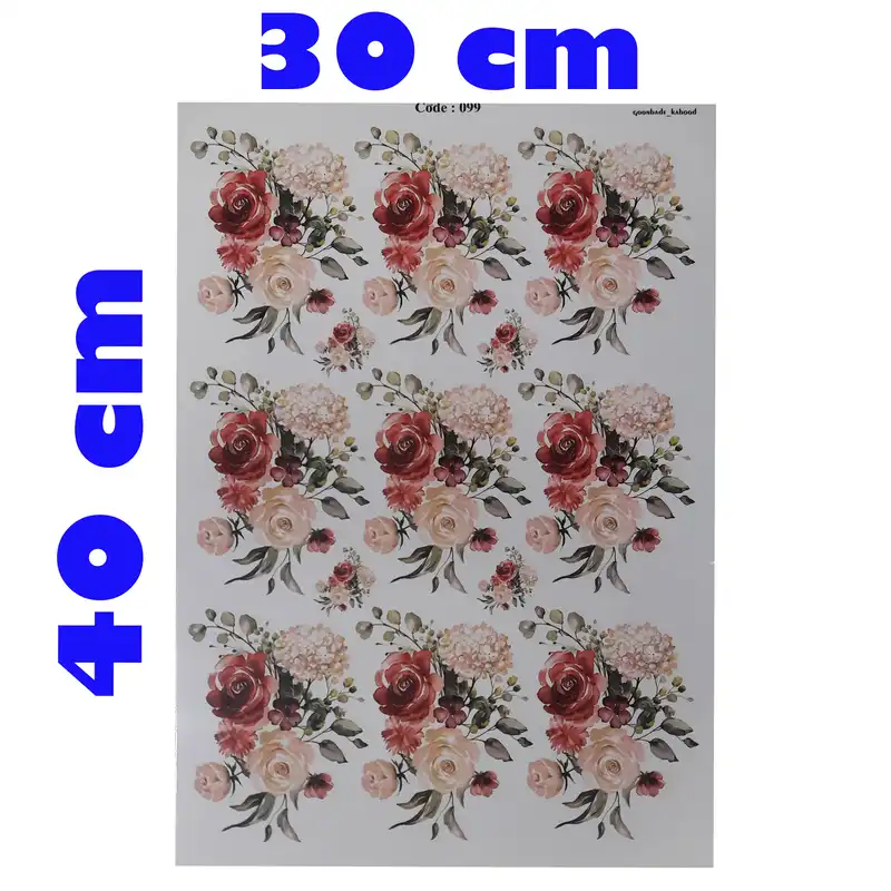 برچسب ترنسفر مدل رز ابرنگی