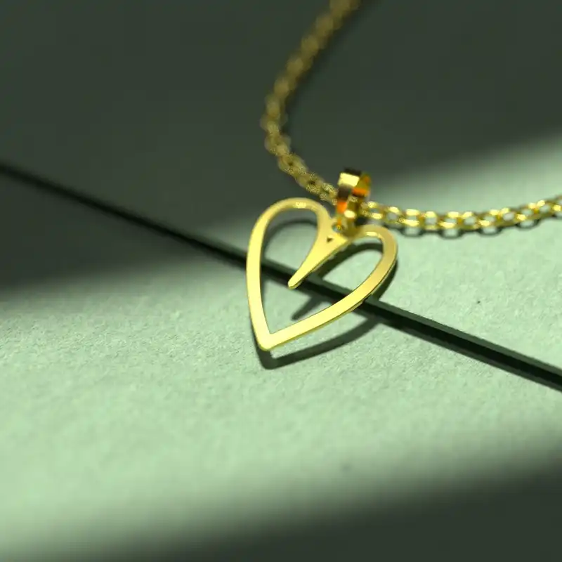 گردنبند طلا 18 عیار زنانه مدوپد مدل  طرح قلب کد E1196