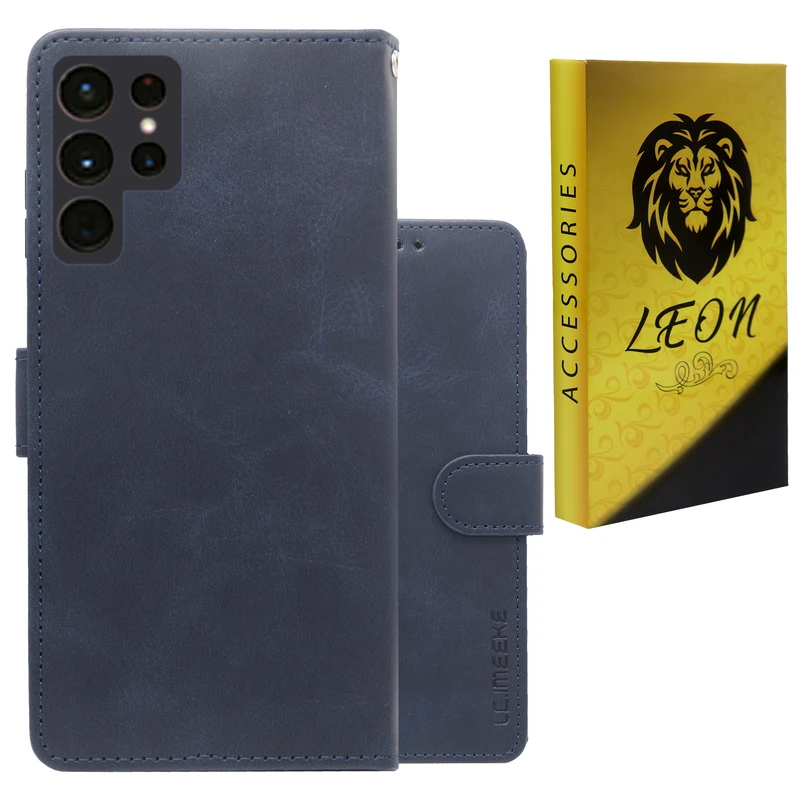 کیف کلاسوری لئون مدل Gira Oro مناسب برای گوشی موبایل سامسونگ Galaxy S24 Ultra