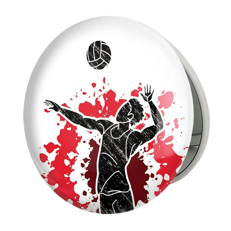 آینه جیبی خندالو طرح والیبال مدل تاشو کد 10003 