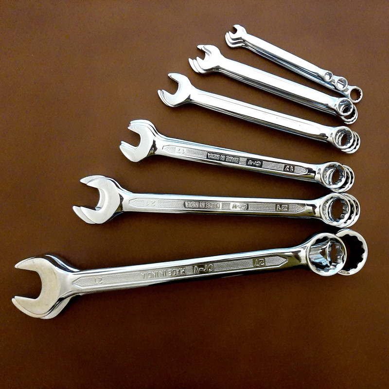 مجموعه 18 عددی آچار یک سر تخت یک سر رینگی توسن مدل TI-101-S18