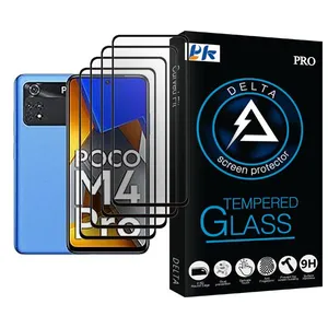 PK Delta Glass MIX004 Screen Protector For Xiaomi Poco M4 Pro Pack Of 4