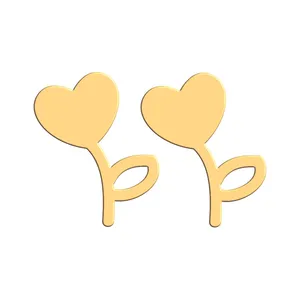 گوشواره طلا 18 عیار زنانه فرشته طرح قلب WEL-000337