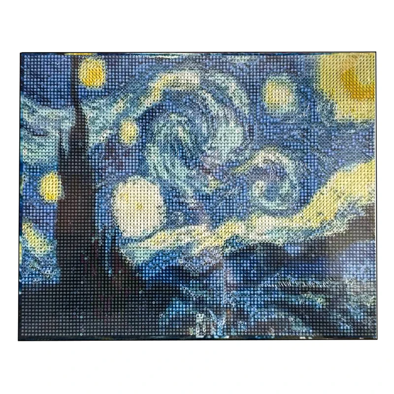 بازی آموزشی مدل بوم نقاشی الماسی بزرگسال طرح شب پر ستاره