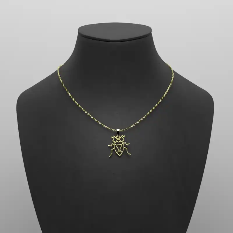 گردنبند طلا 18 عیار زنانه مدوپد مدل حشره کد B3-1-1269