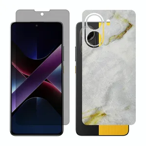 Glass Together model privacy screen protector suitable for Xiaomi Poco X7 Pro mobile phone with back cover sticker
