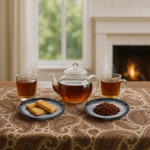 پیش دستی سرامیکی بومی مدل ماربل مجموعه 2 عددی