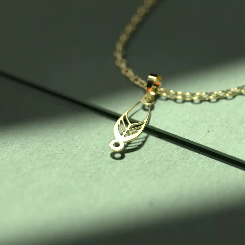 گردنبند طلا 18 عیار زنانه مدوپد مدل هندسی کد DD2-1-1001