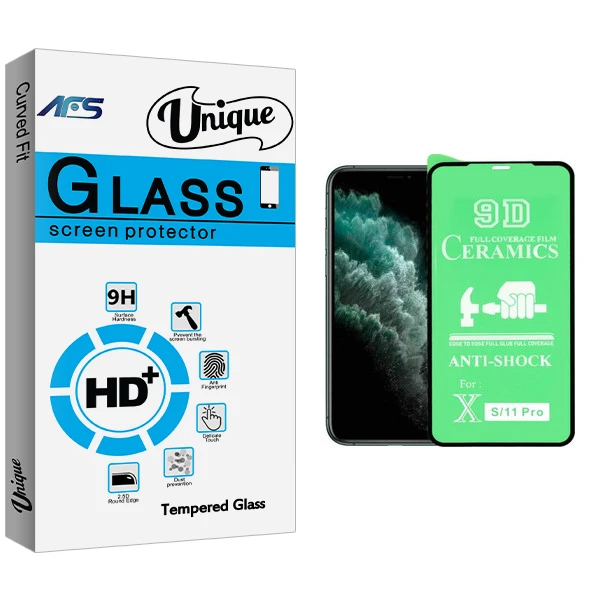 محافظ صفحه نمایش ای اف اس مدل Unique Glass مناسب برای گوشی موبایل اپل iphone11 Pro