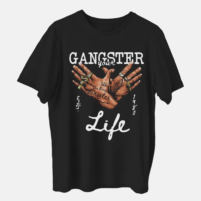 تی شرت آستین کوتاه مردانه مدل گانگستر کد z285