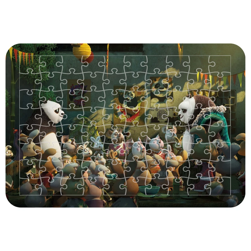 پازل 54 تکه مدل CHB1881 طرح انیمیشن پاندا کونگ فو کار