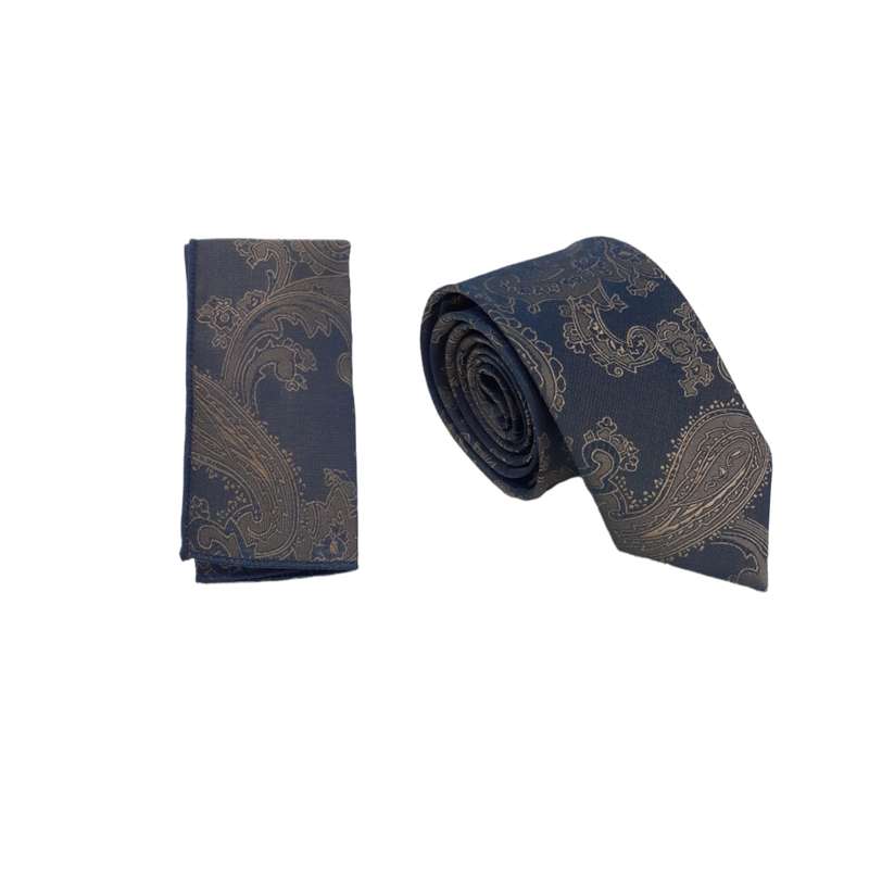 ست کراوات و دستمال جیب مردانه کد 067