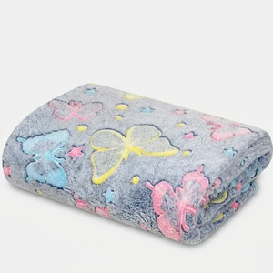پتو مدل شبنما طرح پروانه سایز 145x185 سانتی متر