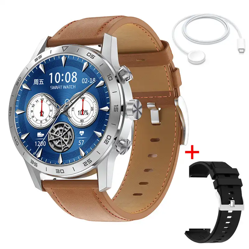ساعت هوشمند مدل DT70 Premium طرح چرم