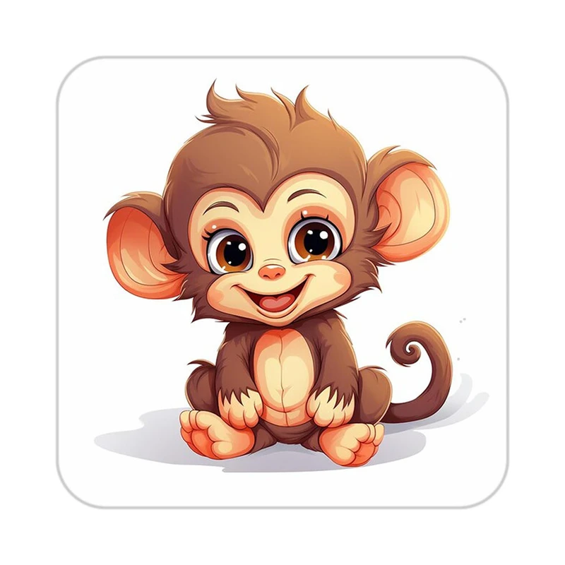 زیر لیوانی کاکتی طرح حیوانات کارتونی مدل mp28299