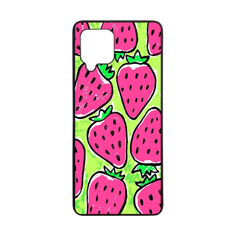 کاور گالری وبفر طرح توت فرنگی مناسب برای گوشی موبایل سامسونگ galaxy a42