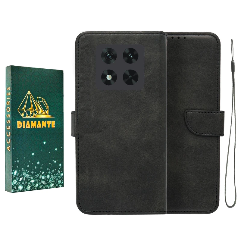 کیف کلاسوری دیامانته مدل Bandaviz Gn مناسب برای گوشی موبایل شیائومی Redmi Note 14 Pro 5G به همراه بندآویز