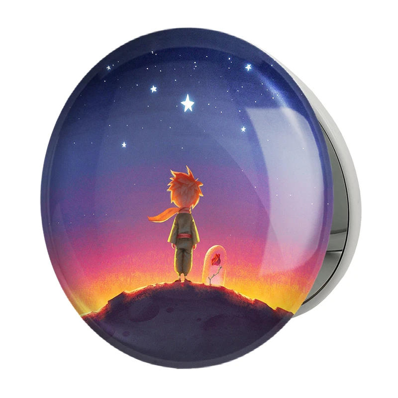 آینه جیبی خندالو طرح شازده کوچولو مدل تاشو کد 25786 