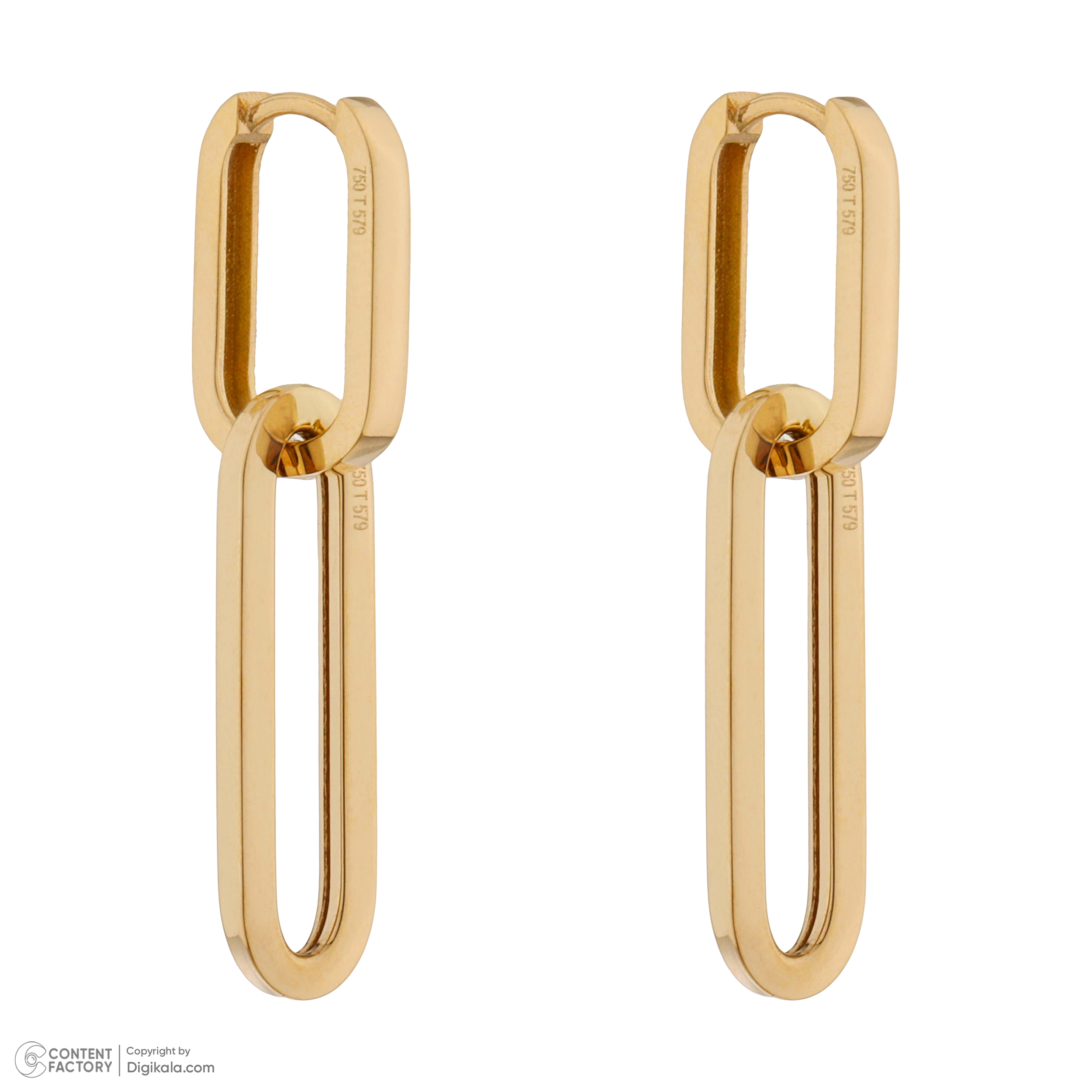 گوشواره طلا 18 عیار زنانه تاج مدل 1136