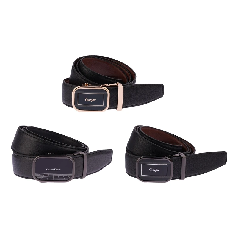 کمربند مردانه مدل ریلی MERI کد 57 بسته 3 عددی