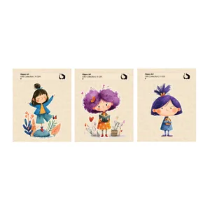 برچسب هیپو آرت مدل دختر بامزه بسته 3 عددی