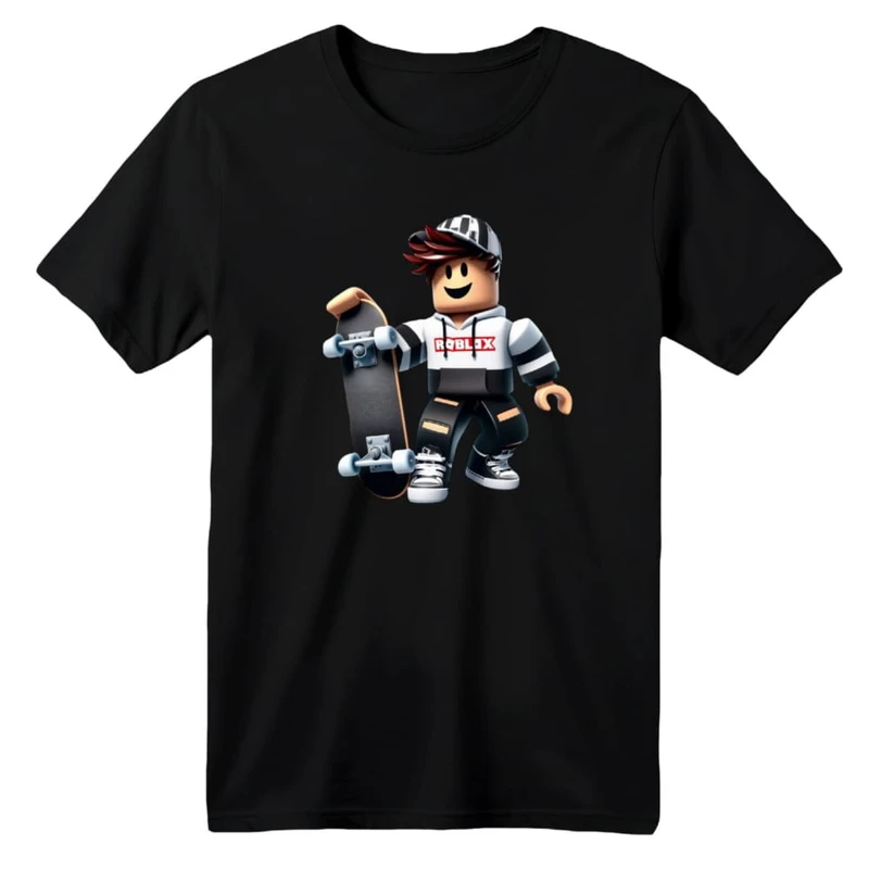 تی شرت آستین کوتاه بچگانه مدل روبلاکس اسکیت