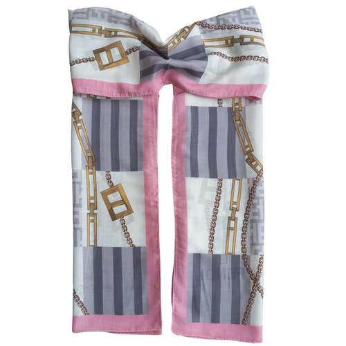 شال زنانه فندی مدل نخی زنجیره ای مزونی