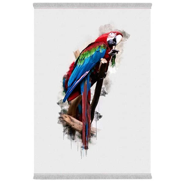 فرش پارچه‌ای دفه مدل فرشینه شانل مخمل طرح فانتزی کد 7170