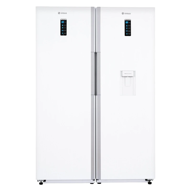 یخچال فریزر 36 فوت دوقلو اسنوا مدل SN6-121، دارای آبسردکن، با ارتفاع 180، عمق 67.5 و پهنای 120 سانتیمتر، میزان مصرف انرژی A+، دارای 5 طبقه در یخچال و 2 طبقه در فریزر، دارای سیستم نوفراست، دارای گردش هوای سه بعدی و