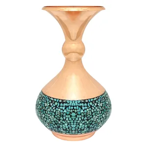 گلدان فیروزه کوبی مدل شلغمی 13
