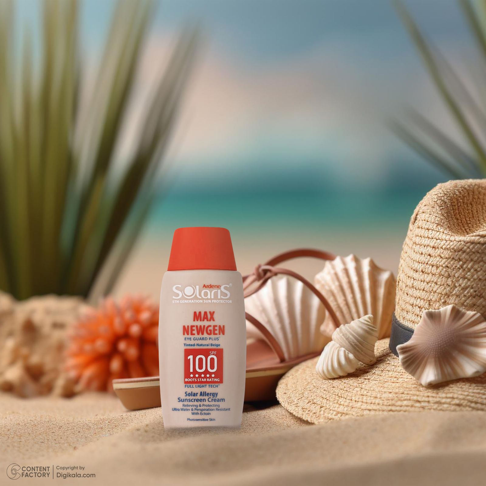 کرم ضدآفتاب رنگی آردن سولاریس SPF100 مدل Max Newgen، مناسب پوست‌های حساس، حجم 100 میلی‌لیتر -  - 16