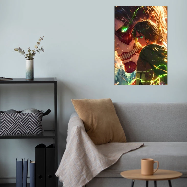 پوستر گوفی مدل ارن یگر انیمه اتک آن تایتان طرح AOT Eren Yeager Attack on Titan Anime کد SIDE82