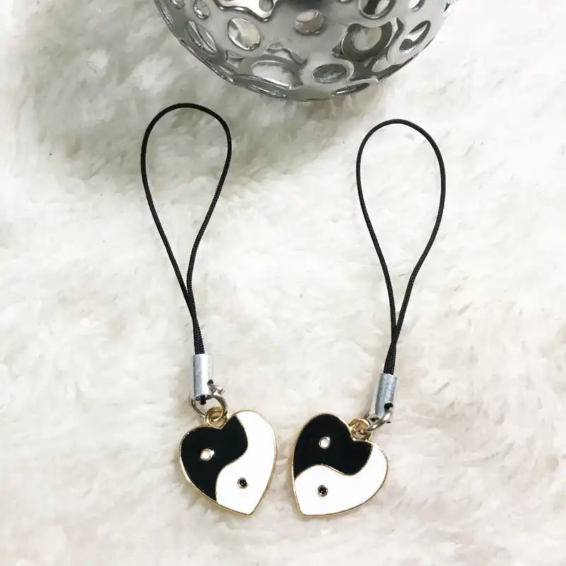 بند نگهدارنده فلش مموری مدل یین و یانگ قلبی