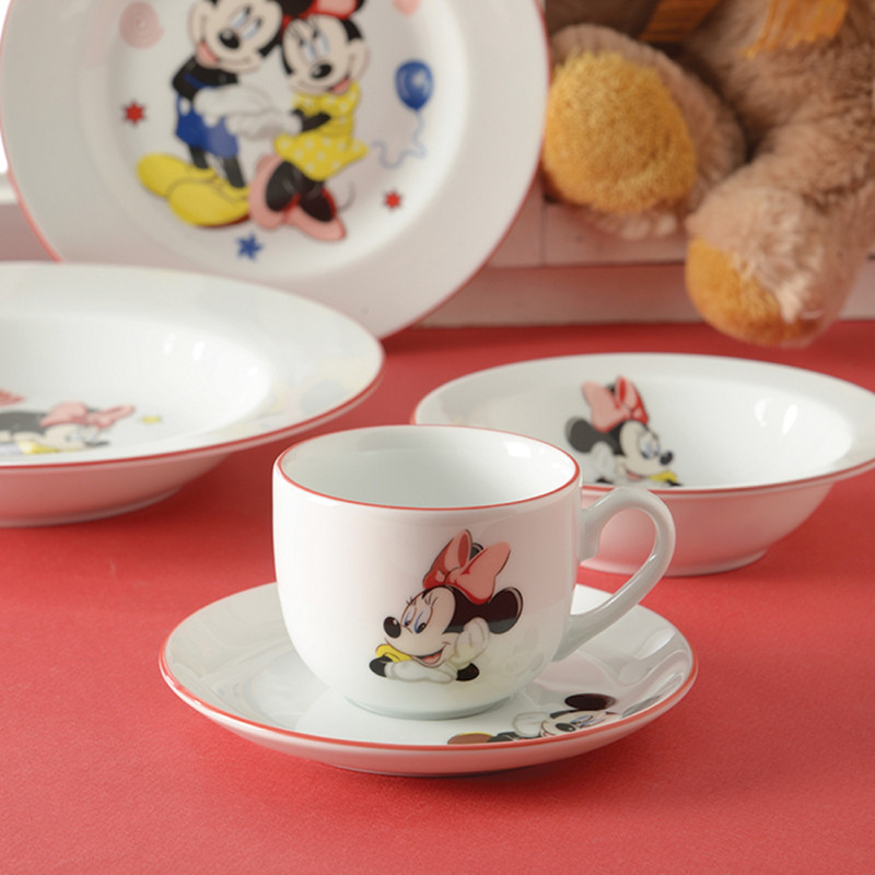 سرویس غذا خوری 5 پارچه کودک چینی زرین ایران سری ایتالیا اف مدل Mickey Mouse درجه یک سرویس غذا خوری 5 پارچه کودک چینی زرین ایران سری ایتالیا اف مدل Mickey Mouse درجه یک