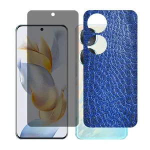 Glass together model privacy screen protector suitable for Honor 70 mobile phone with back cover sticker