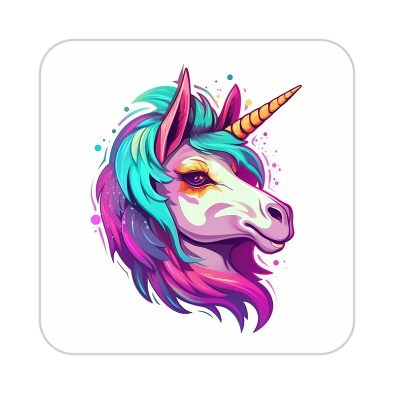 زیر لیوانی کاکتی طرح اسب تک شاخ و یونیکورن مدل mp30155