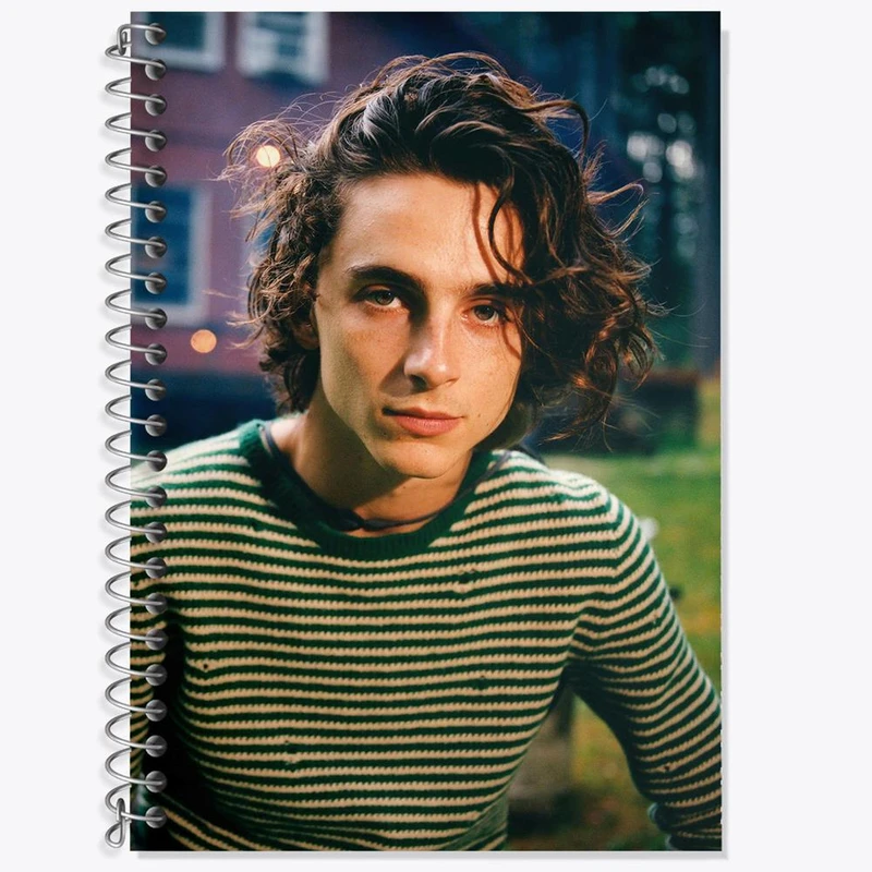 دفتر زبان 50 برگ خندالو مدل سه خط طرح تیموتی شالامی Timothée Chalamet کد 19296