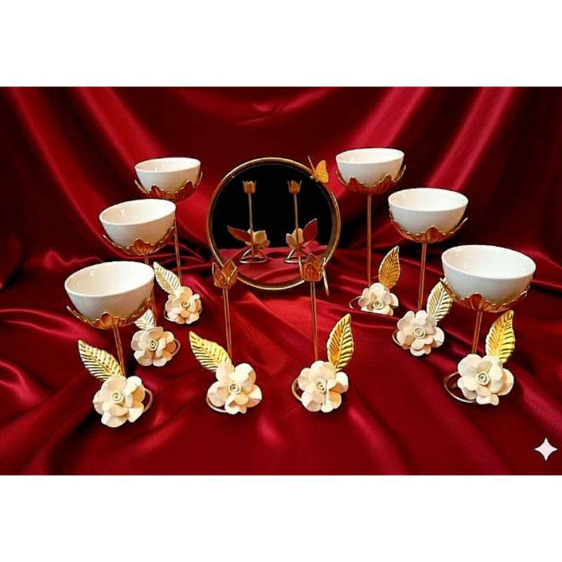سرویس 9 تکه هفت سین مدل گل چینی