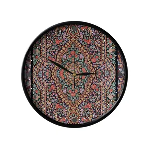 ساعت دیواری مدوپد طرح قالی قم ترنجی گلفرنگ مدل C-Ghom166
