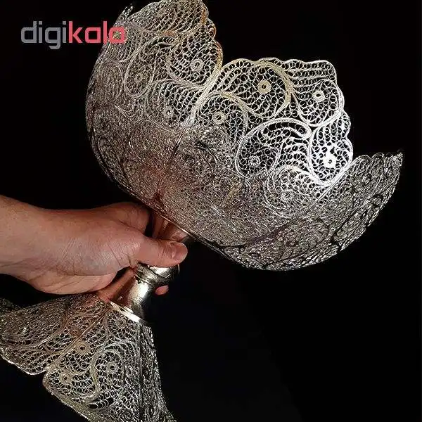 کاسه آجیل خوری ملیله کاری مدل هشت پر کد 15