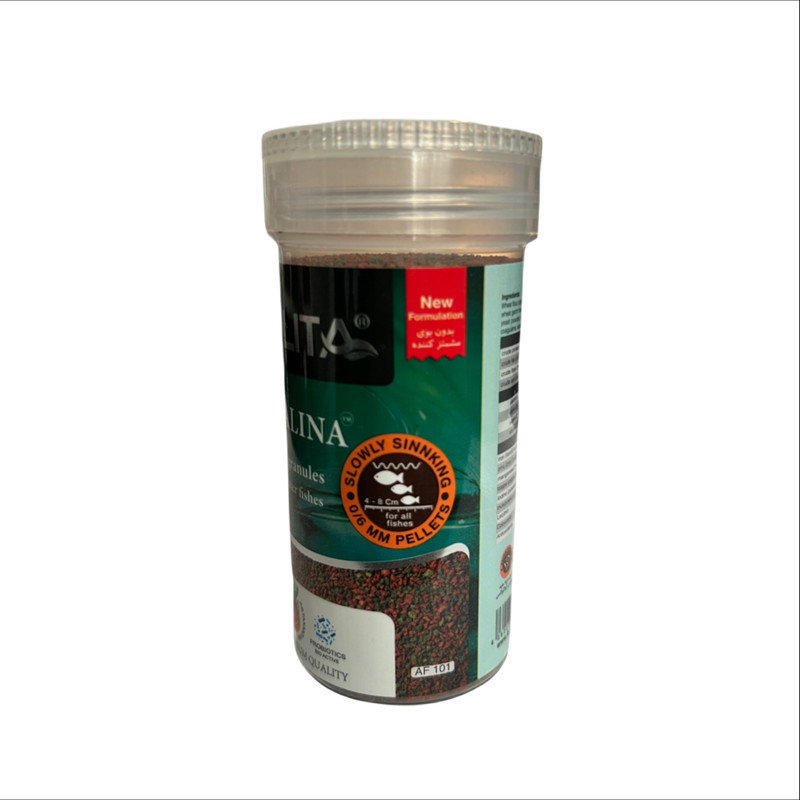 غذای ماهی آستالینا آلیتا مدل ASTALINA سایز 0.6 میلی متر حجم 120 میلی لیتر