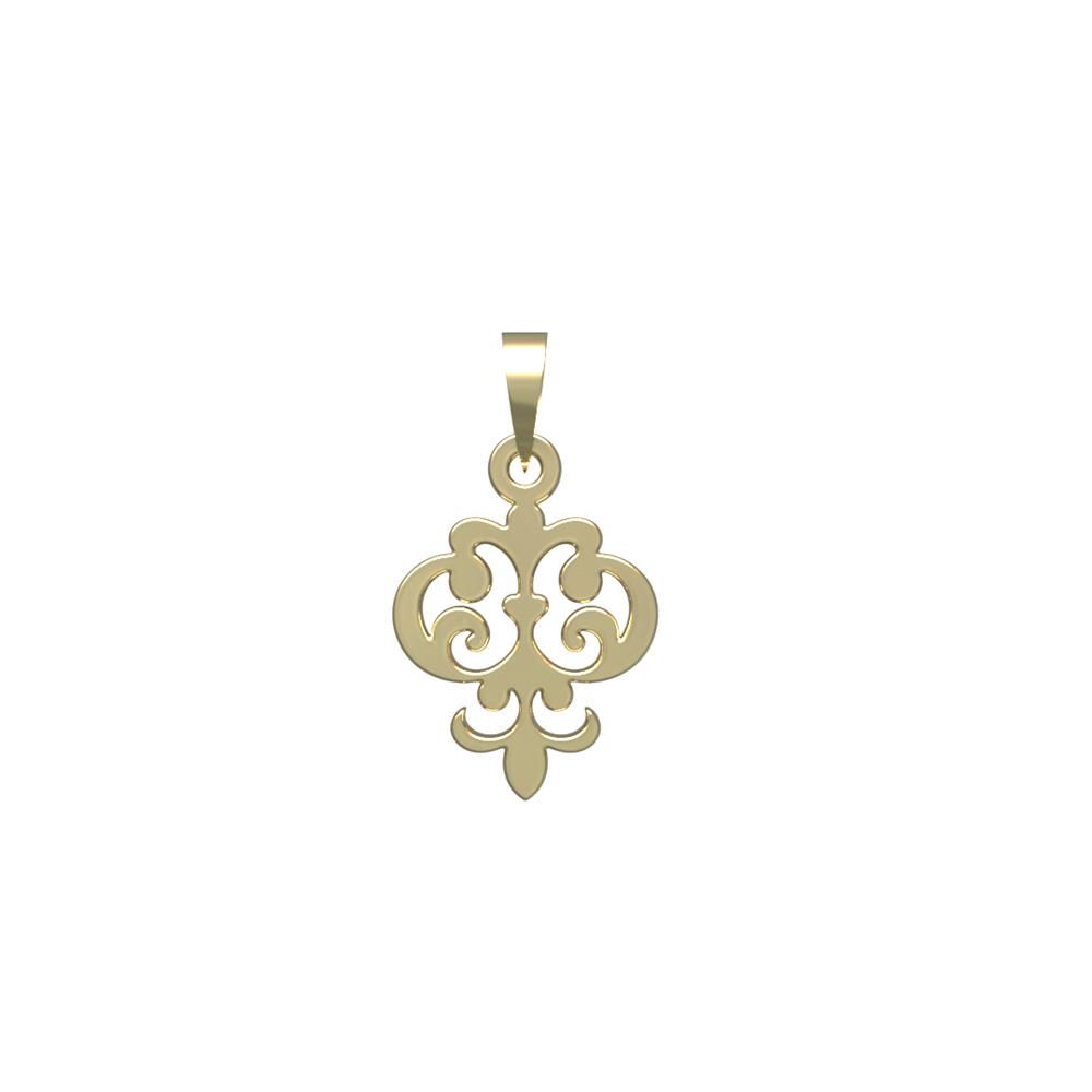 آویز گردنبند طلا 18 عیار زنانه مدوپد مدل اسلیمی کد PA1-15323 -  - 2