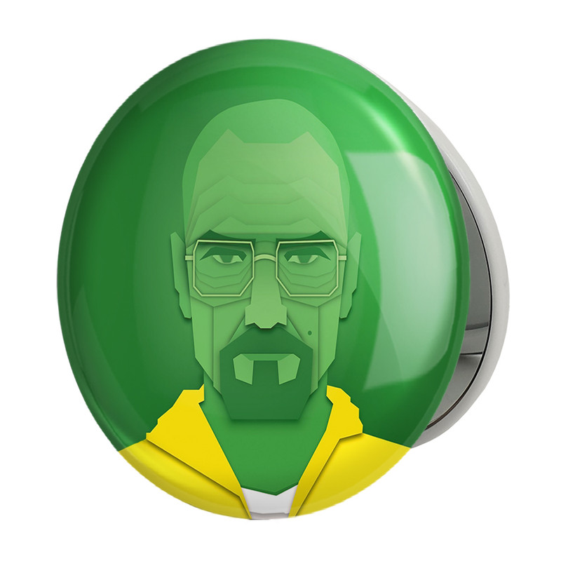 آینه جیبی خندالو طرح والتر وایت سریال بریکینگ بد Breaking Bad مدل تاشو کد 13294 