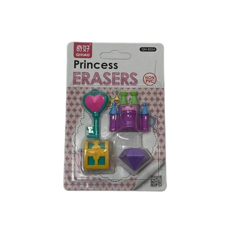 پاک کن کیو آی ها او مدل فانتزی دخترونه کد dh-483 بسته 4 عددی 