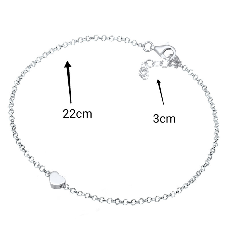 پابند نقره زنانه مدل قلب 1026