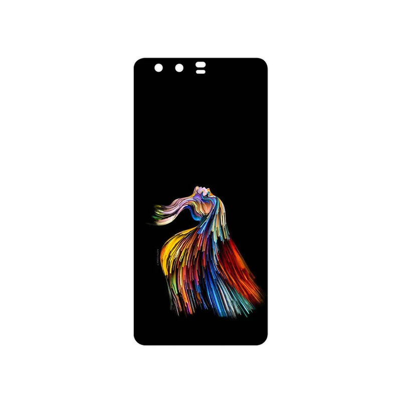 برچسب پوششی ماهوت مدل Rainbow Hair Digital Art مناسب برای گوشی موبایل هوآوی P10 Plus