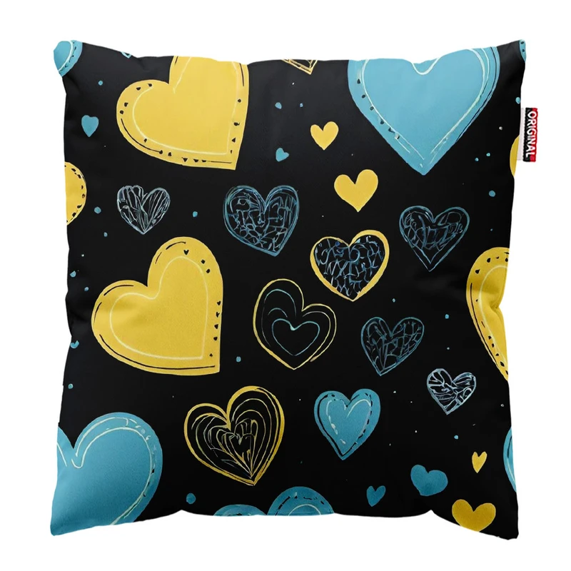 کوسن پاد آفرین طرح قلب سایز 30*30 سانتی متر کد 619